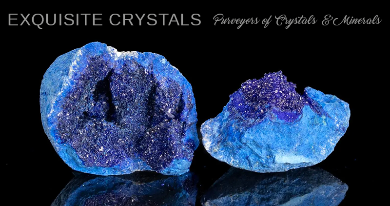 exquisite crystals azurite